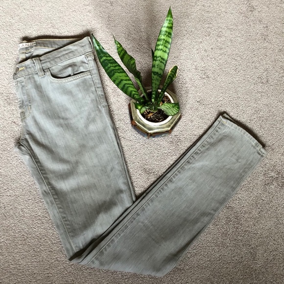 J Brand skinny mid rise grey jeans long legs tall - Picture 1 of 7